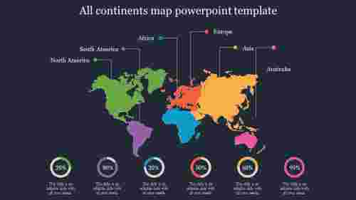 All continents map powerpoint template
